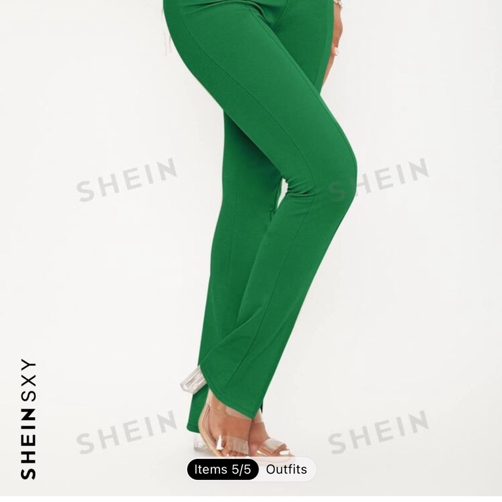 High waist split pants